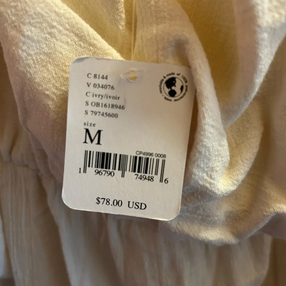 Free People “Cute like the Coast” Mini dress in Ivory NEW Size XL